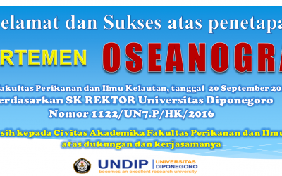 Penetapan Departemen Oseanografi Universitas Diponegoro